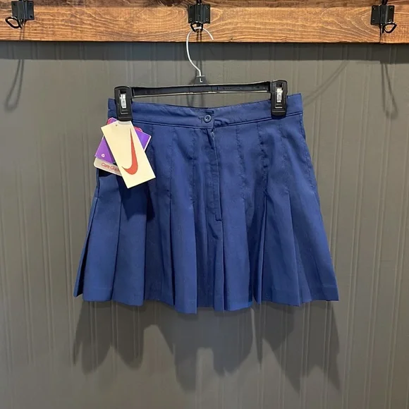 Nike pleated tennis skirt pocket NWT 10 navy athletic sporty women golf academia - Picture 2 of 8